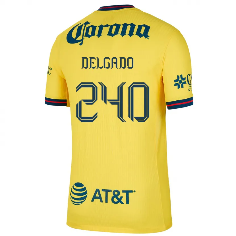 Danxen Hombre Camiseta Gael Delgado #240 Amarillo Azul 1ª Equipación 2024/25 La Camisa México