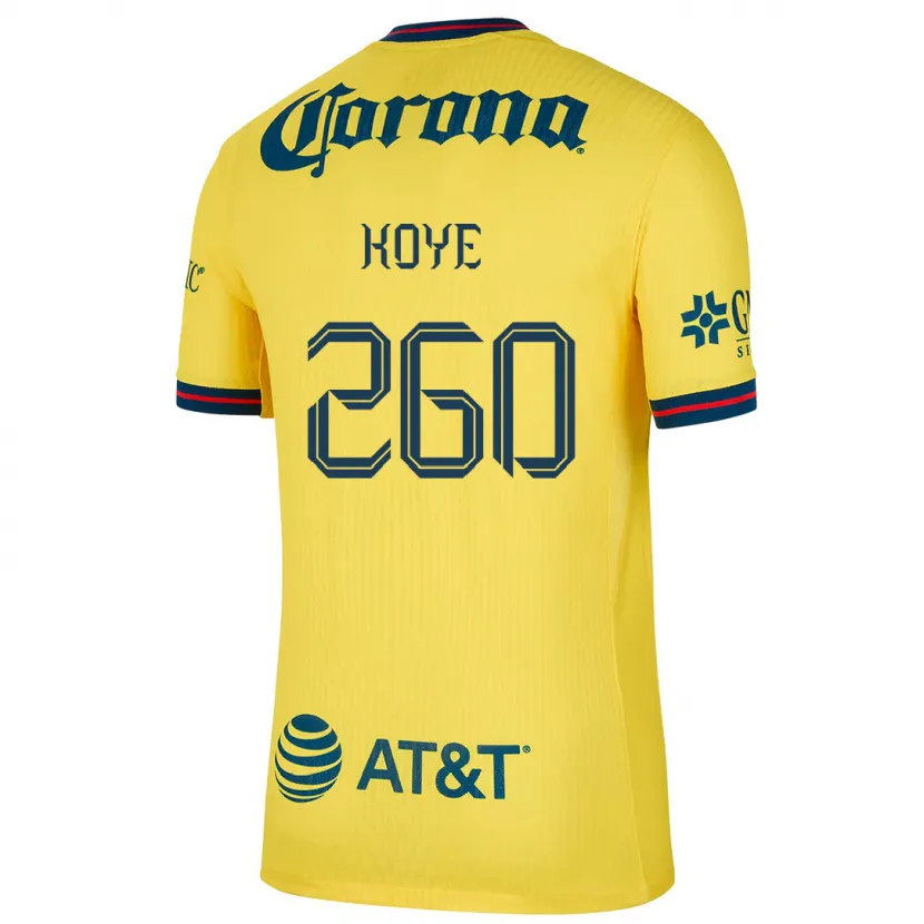 Danxen Hombre Camiseta Julián Koye #260 Amarillo Azul 1ª Equipación 2024/25 La Camisa México