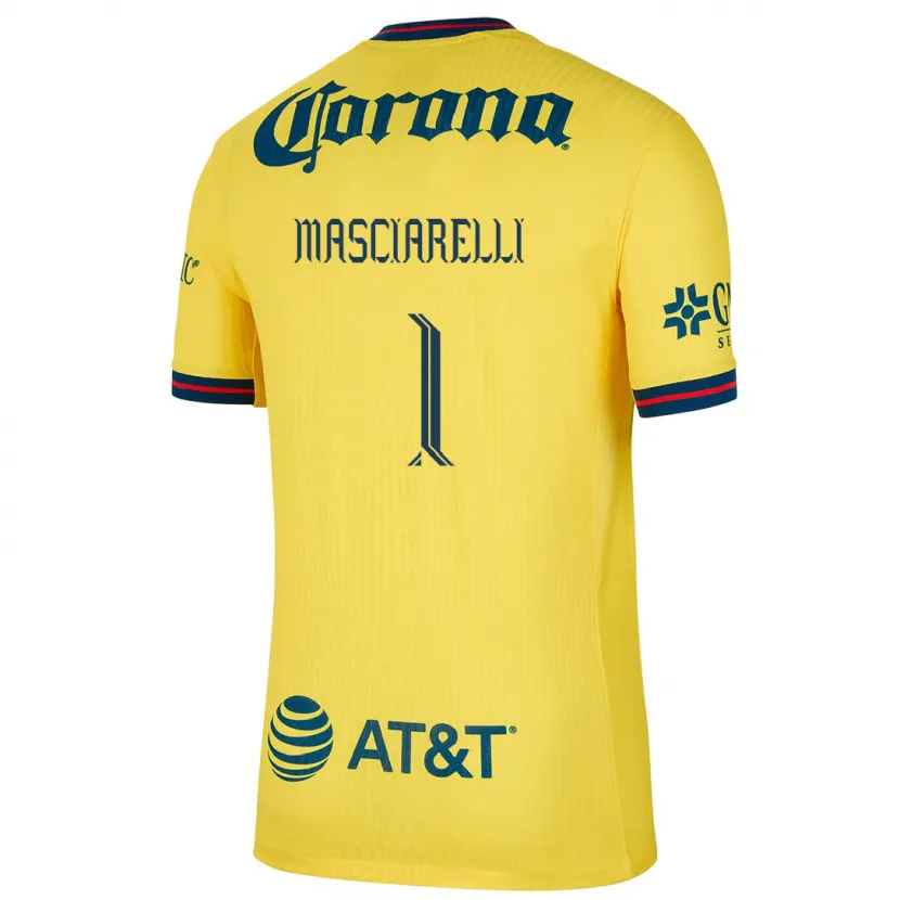 Danxen Hombre Camiseta Renata Masciarelli #1 Amarillo Azul 1ª Equipación 2024/25 La Camisa México