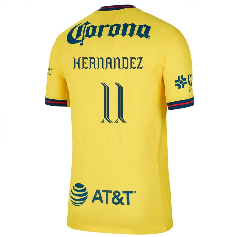 Danxen Hombre Camiseta Montserrat Hernandez #11 Amarillo Azul 1ª Equipación 2024/25 La Camisa México