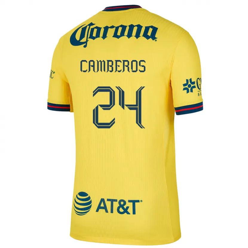 Danxen Hombre Camiseta Scarlett Camberos #24 Amarillo Azul 1ª Equipación 2024/25 La Camisa México