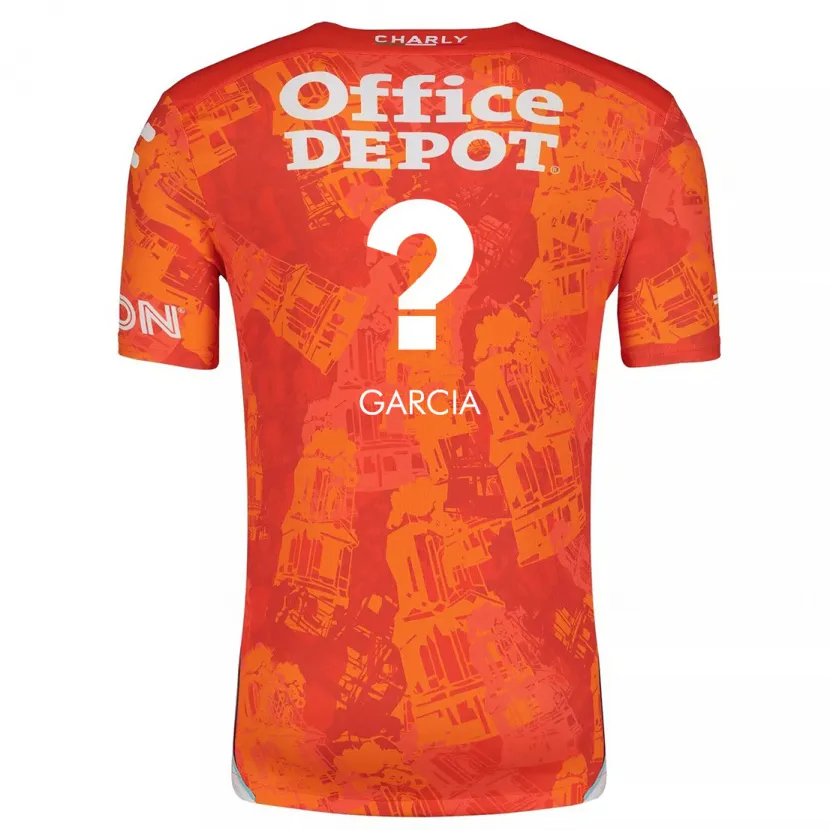 Danxen Hombre Camiseta Gael Garcia #0 Naranja Blanco 2ª Equipación 2024/25 La Camisa México