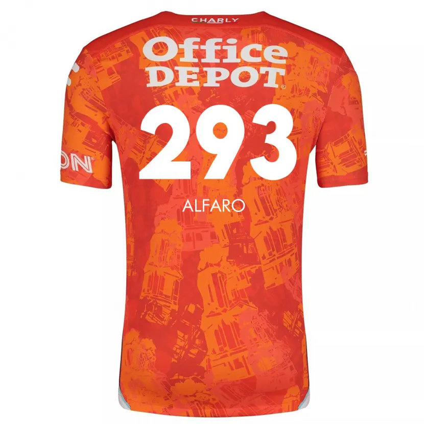 Danxen Hombre Camiseta Cristóbal Alfaro #293 Naranja Blanco 2ª Equipación 2024/25 La Camisa México