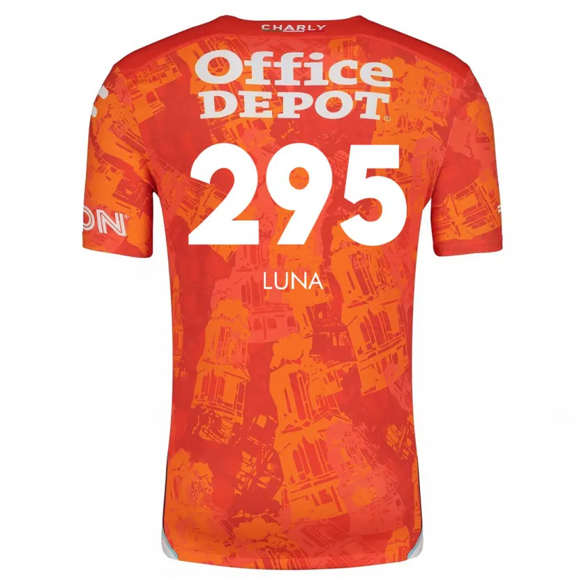 Danxen Hombre Camiseta Irving Luna #295 Naranja Blanco 2ª Equipación 2024/25 La Camisa México