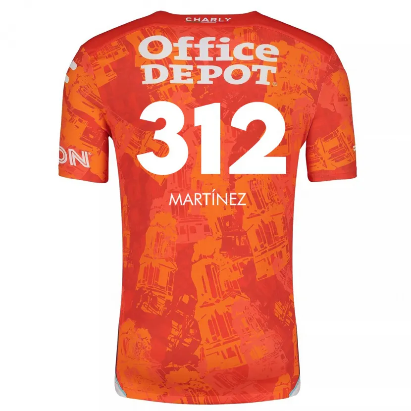 Danxen Hombre Camiseta Ulises Martínez #312 Naranja Blanco 2ª Equipación 2024/25 La Camisa México