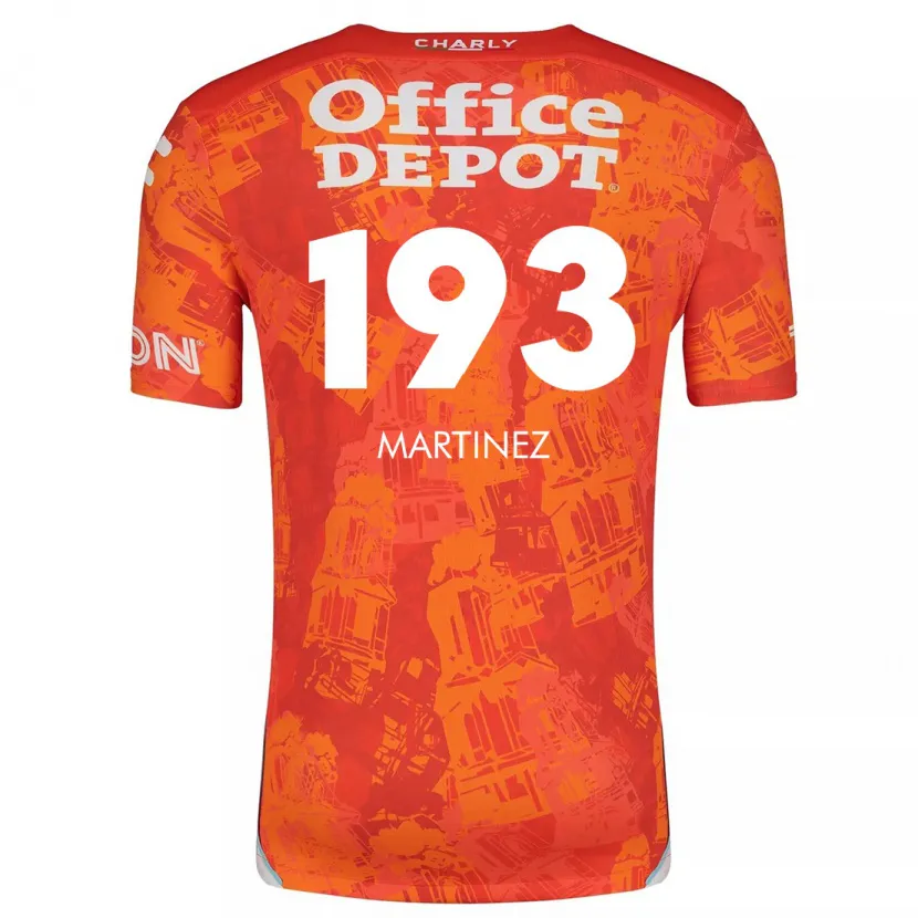 Danxen Hombre Camiseta Pedro Martínez #193 Naranja Blanco 2ª Equipación 2024/25 La Camisa México