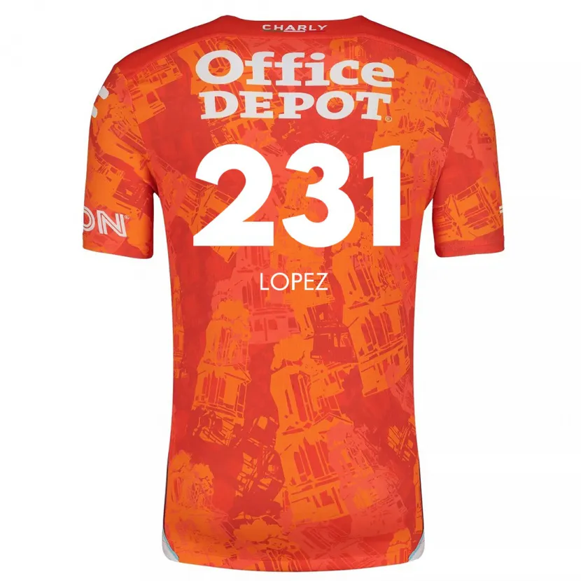 Danxen Hombre Camiseta Víctor López #231 Naranja Blanco 2ª Equipación 2024/25 La Camisa México