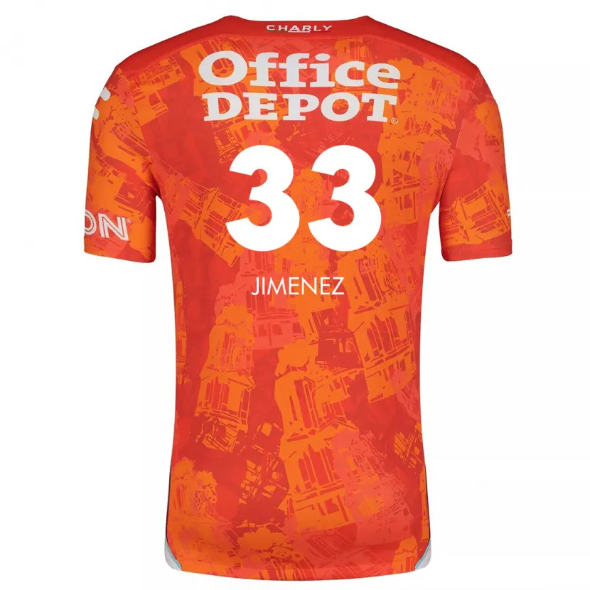Danxen Hombre Camiseta Stefani Jiménez #33 Naranja Blanco 2ª Equipación 2024/25 La Camisa México