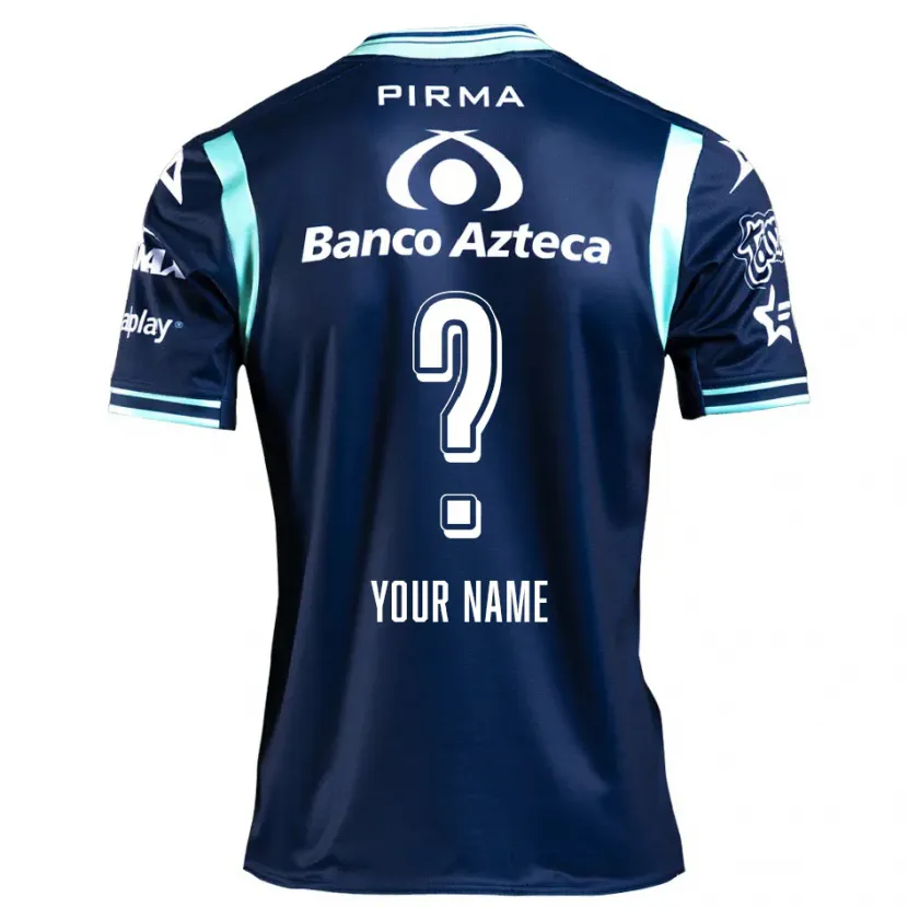 Danxen Hombre Camiseta Su Nombre #0 Azul Marino 2ª Equipación 2024/25 La Camisa México