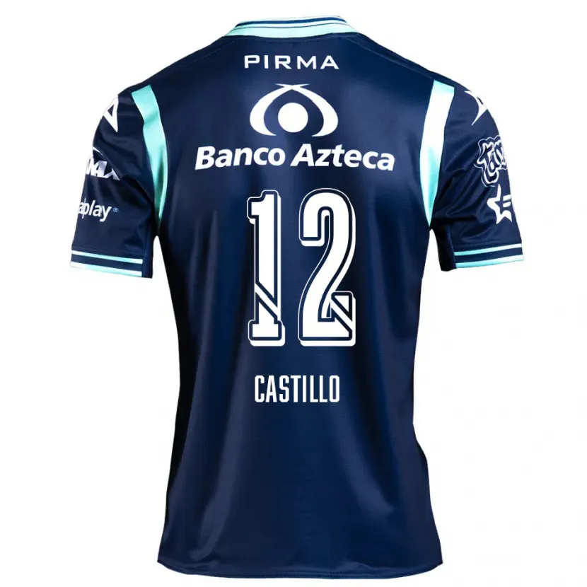 Danxen Hombre Camiseta Raúl Castillo #12 Azul Marino 2ª Equipación 2024/25 La Camisa México
