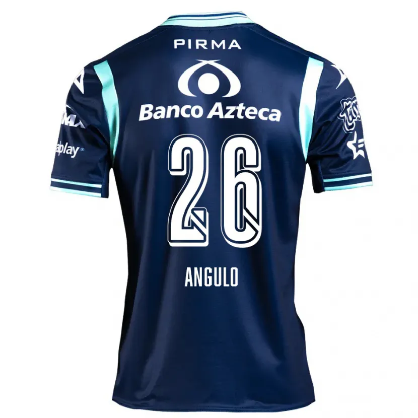 Danxen Hombre Camiseta Brayan Angulo #26 Azul Marino 2ª Equipación 2024/25 La Camisa México