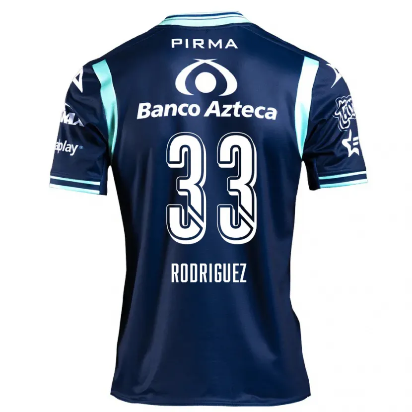Danxen Hombre Camiseta Jorge Rodríguez #33 Azul Marino 2ª Equipación 2024/25 La Camisa México