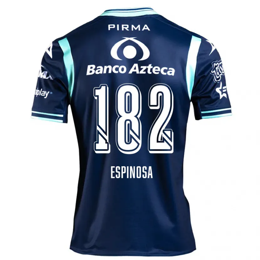 Danxen Hombre Camiseta Daniel Espinosa #182 Azul Marino 2ª Equipación 2024/25 La Camisa México