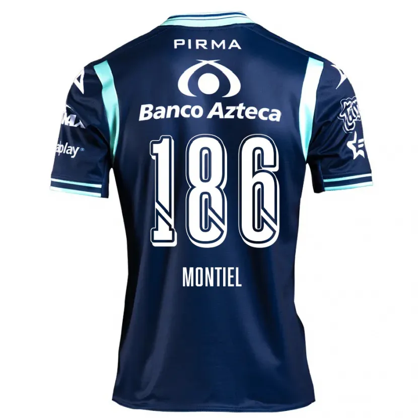 Danxen Hombre Camiseta Santiago Montiel #186 Azul Marino 2ª Equipación 2024/25 La Camisa México