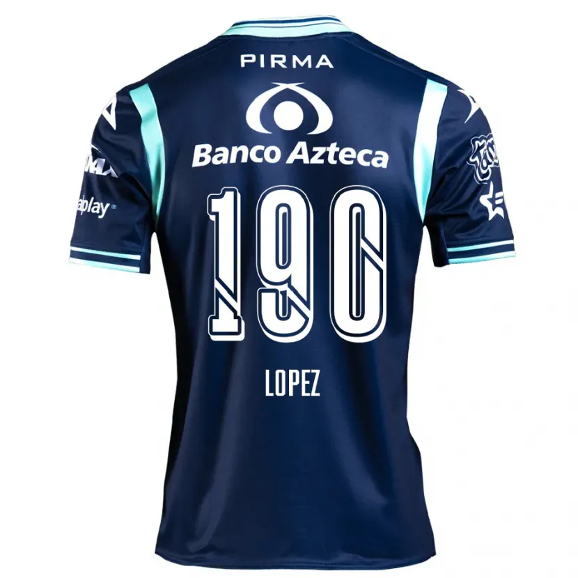 Danxen Hombre Camiseta Josué López #190 Azul Marino 2ª Equipación 2024/25 La Camisa México
