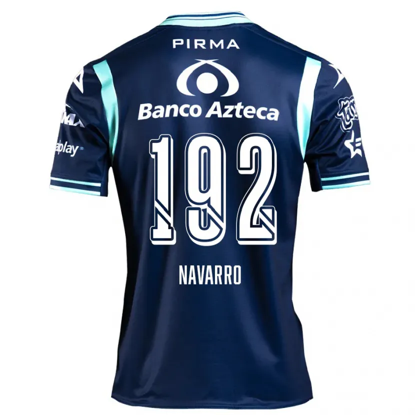 Danxen Hombre Camiseta Eduardo Navarro #192 Azul Marino 2ª Equipación 2024/25 La Camisa México