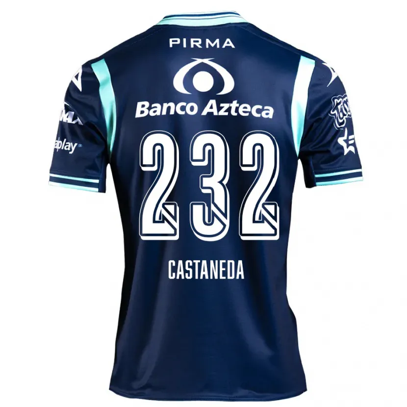 Danxen Hombre Camiseta Ángel Castañeda #232 Azul Marino 2ª Equipación 2024/25 La Camisa México