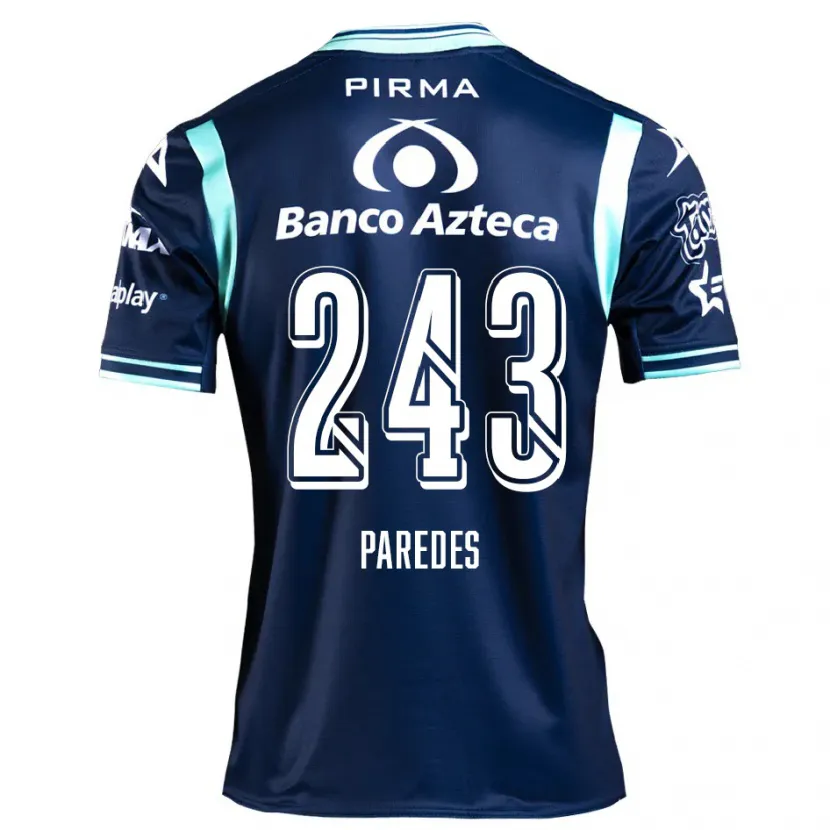 Danxen Hombre Camiseta Iker Paredes #243 Azul Marino 2ª Equipación 2024/25 La Camisa México