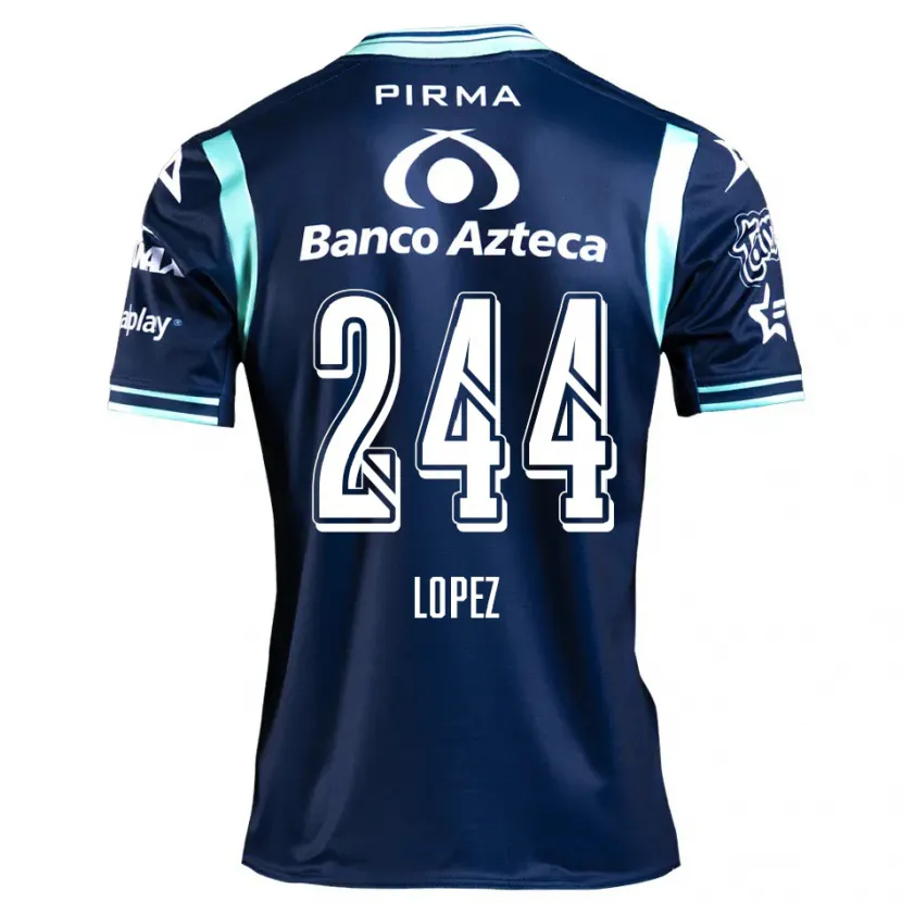 Danxen Hombre Camiseta Daniel López #244 Azul Marino 2ª Equipación 2024/25 La Camisa México