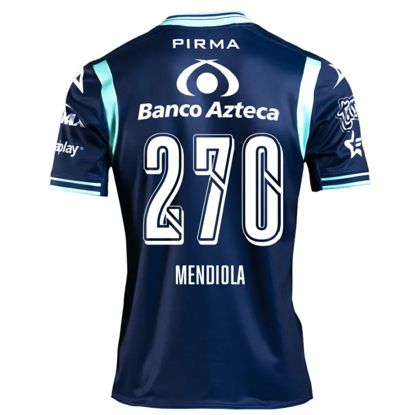 Danxen Hombre Camiseta Carlos Mendiola #270 Azul Marino 2ª Equipación 2024/25 La Camisa México