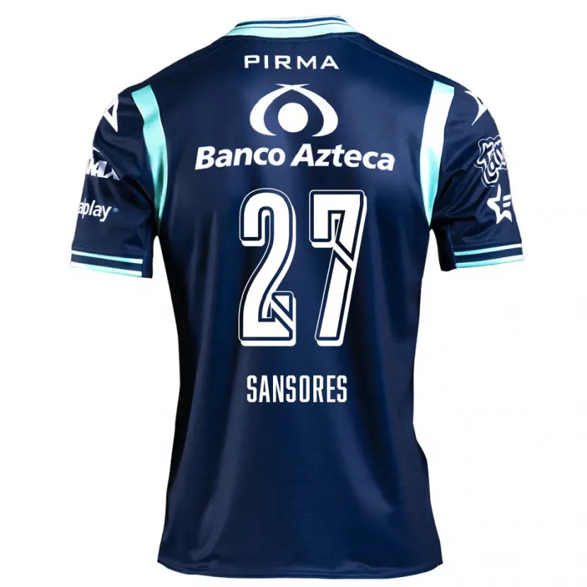 Danxen Hombre Camiseta Miguel Sansores #27 Azul Marino 2ª Equipación 2024/25 La Camisa México