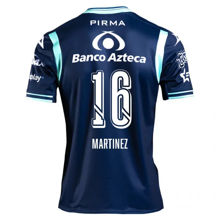 Danxen Hombre Camiseta Dulce Martínez #16 Azul Marino 2ª Equipación 2024/25 La Camisa México