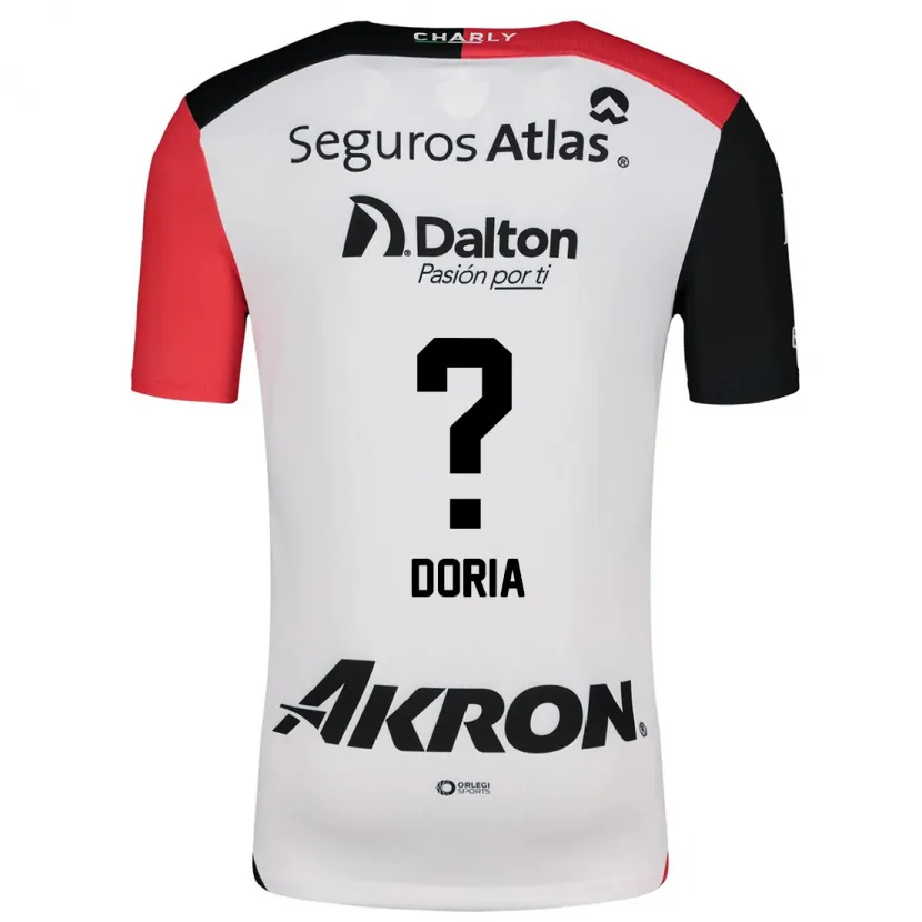 Danxen Hombre Camiseta Matheus Dória #0 Blanco Rojo Negro 2ª Equipación 2024/25 La Camisa México