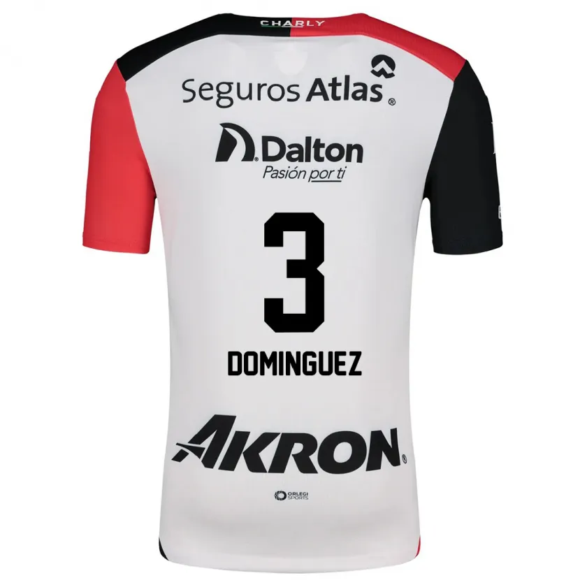 Danxen Hombre Camiseta Idekel Domínguez #3 Blanco Rojo Negro 2ª Equipación 2024/25 La Camisa México