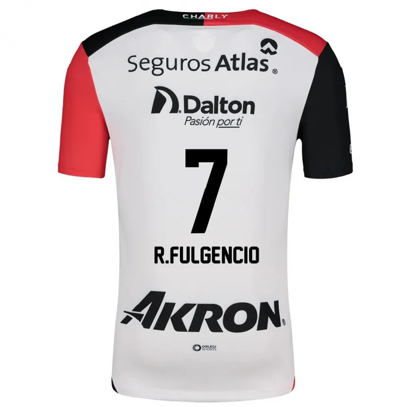 Danxen Hombre Camiseta Raymundo Fulgencio #7 Blanco Rojo Negro 2ª Equipación 2024/25 La Camisa México