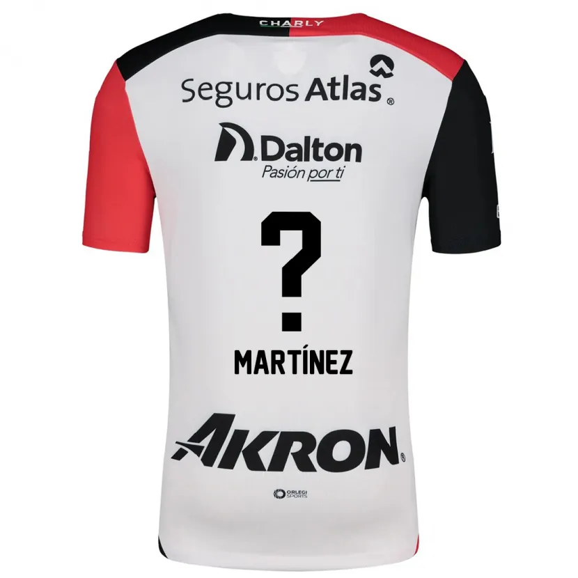 Danxen Hombre Camiseta Erick Martínez #0 Blanco Rojo Negro 2ª Equipación 2024/25 La Camisa México