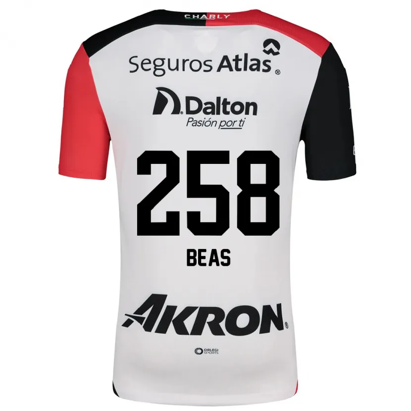 Danxen Hombre Camiseta Álvaro Beas #258 Blanco Rojo Negro 2ª Equipación 2024/25 La Camisa México