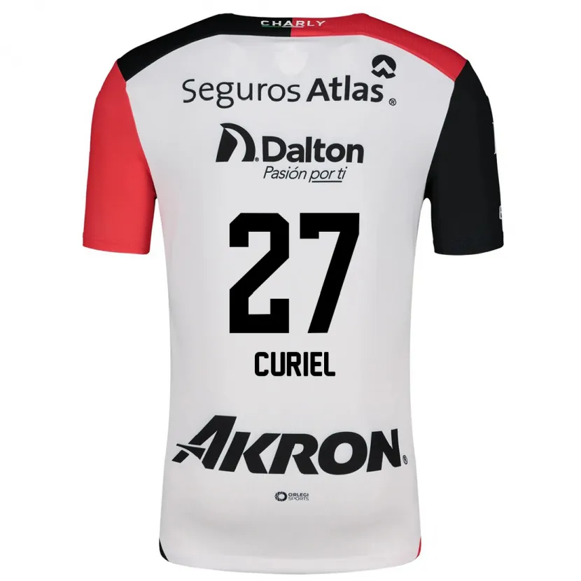 Danxen Hombre Camiseta Alexa Curiel #27 Blanco Rojo Negro 2ª Equipación 2024/25 La Camisa México