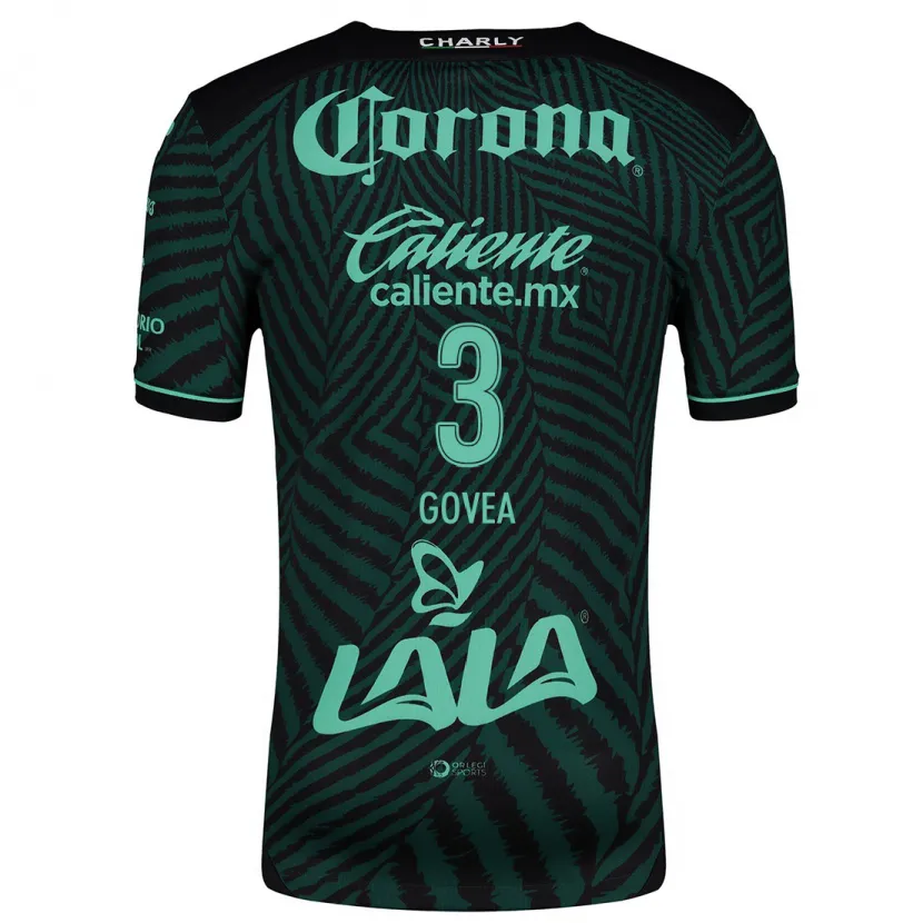 Danxen Hombre Camiseta Ismael Govea #3 Verde Negro 2ª Equipación 2024/25 La Camisa México