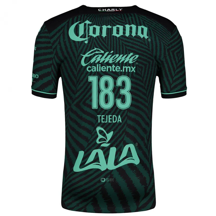 Danxen Hombre Camiseta Juan Tejeda #183 Verde Negro 2ª Equipación 2024/25 La Camisa México