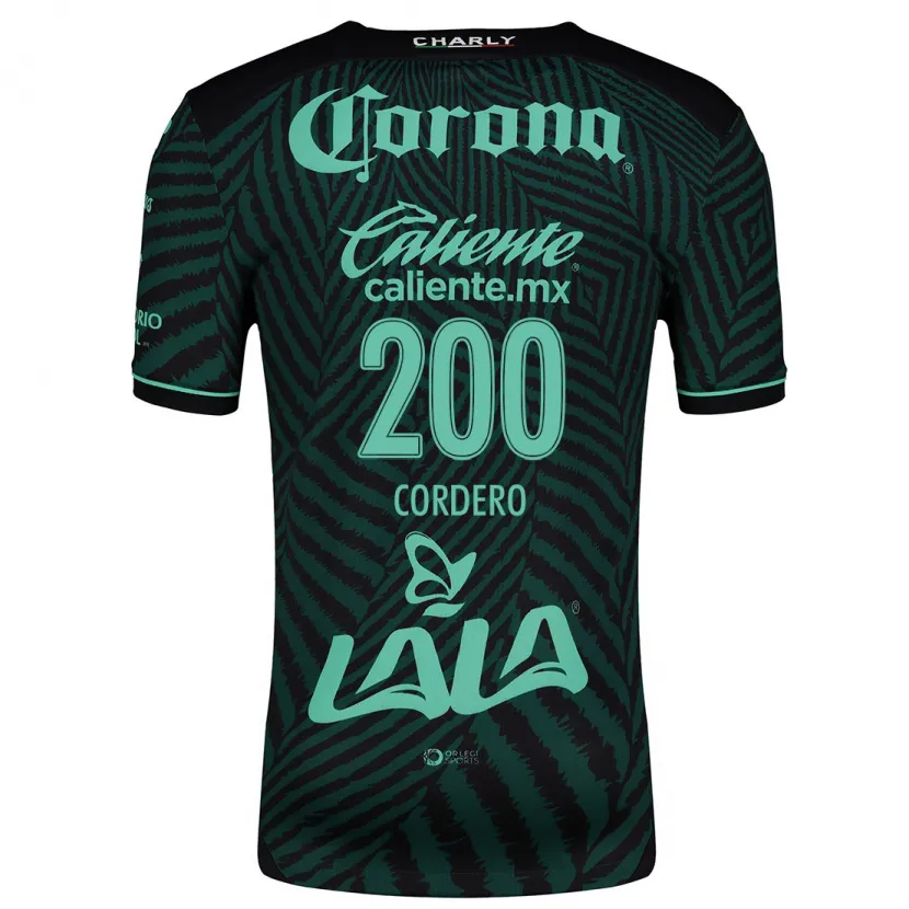 Danxen Hombre Camiseta Mario Cordero #200 Verde Negro 2ª Equipación 2024/25 La Camisa México