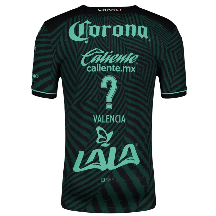 Danxen Hombre Camiseta Álex Valencia #0 Verde Negro 2ª Equipación 2024/25 La Camisa México