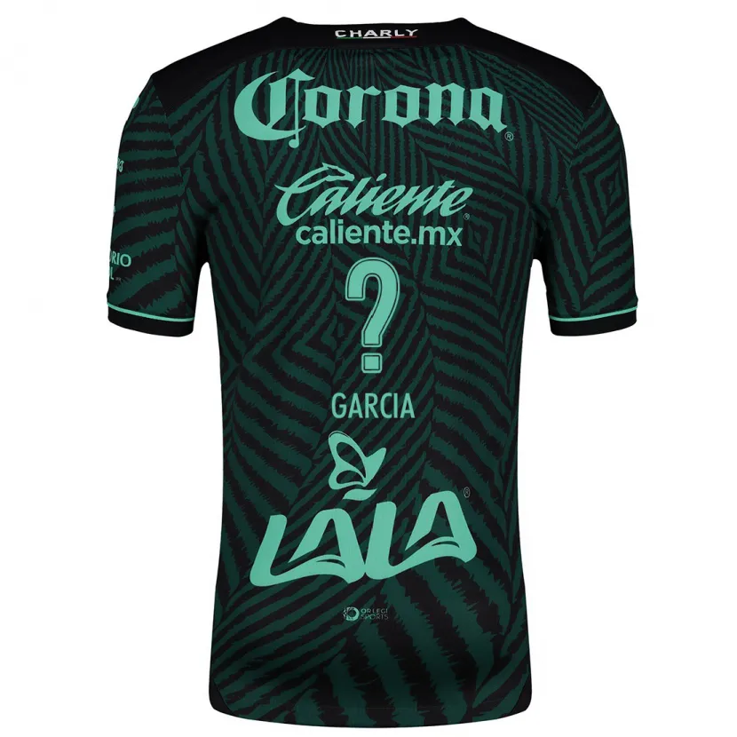 Danxen Hombre Camiseta Kevin García #0 Verde Negro 2ª Equipación 2024/25 La Camisa México