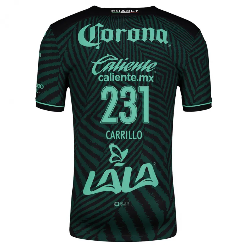 Danxen Hombre Camiseta Ángel Carrillo #231 Verde Negro 2ª Equipación 2024/25 La Camisa México