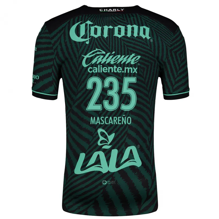 Danxen Hombre Camiseta Luis Mascareño #235 Verde Negro 2ª Equipación 2024/25 La Camisa México