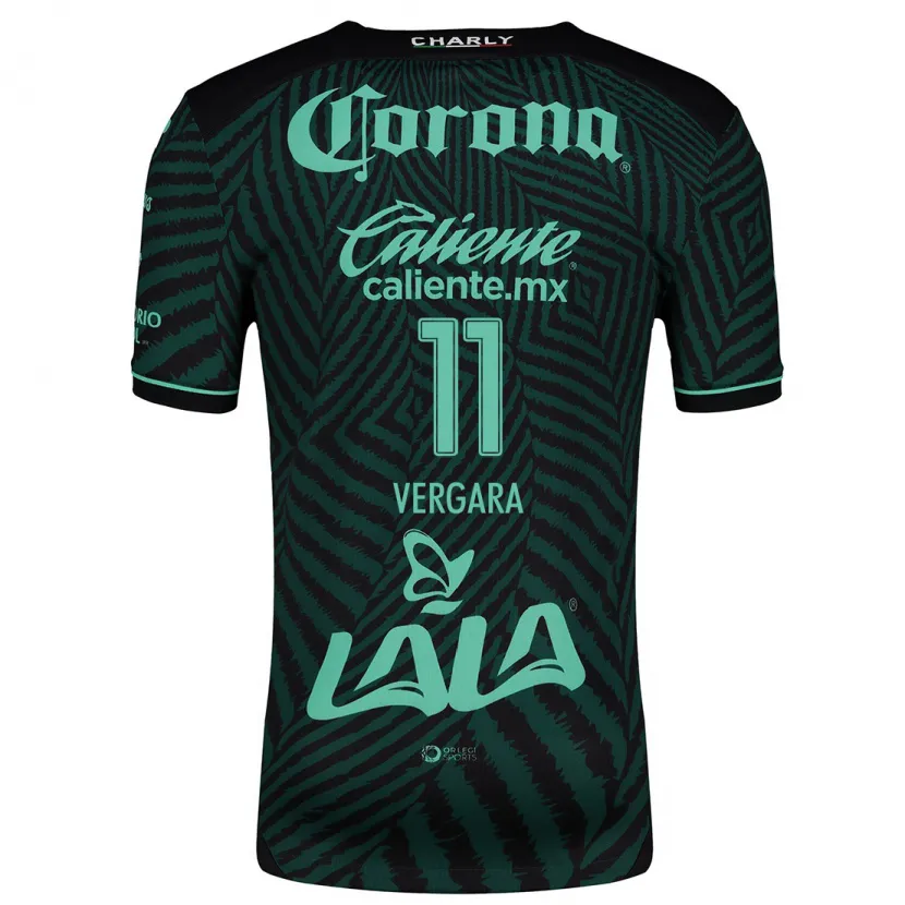 Danxen Hombre Camiseta Duván Vergara #11 Verde Negro 2ª Equipación 2024/25 La Camisa México