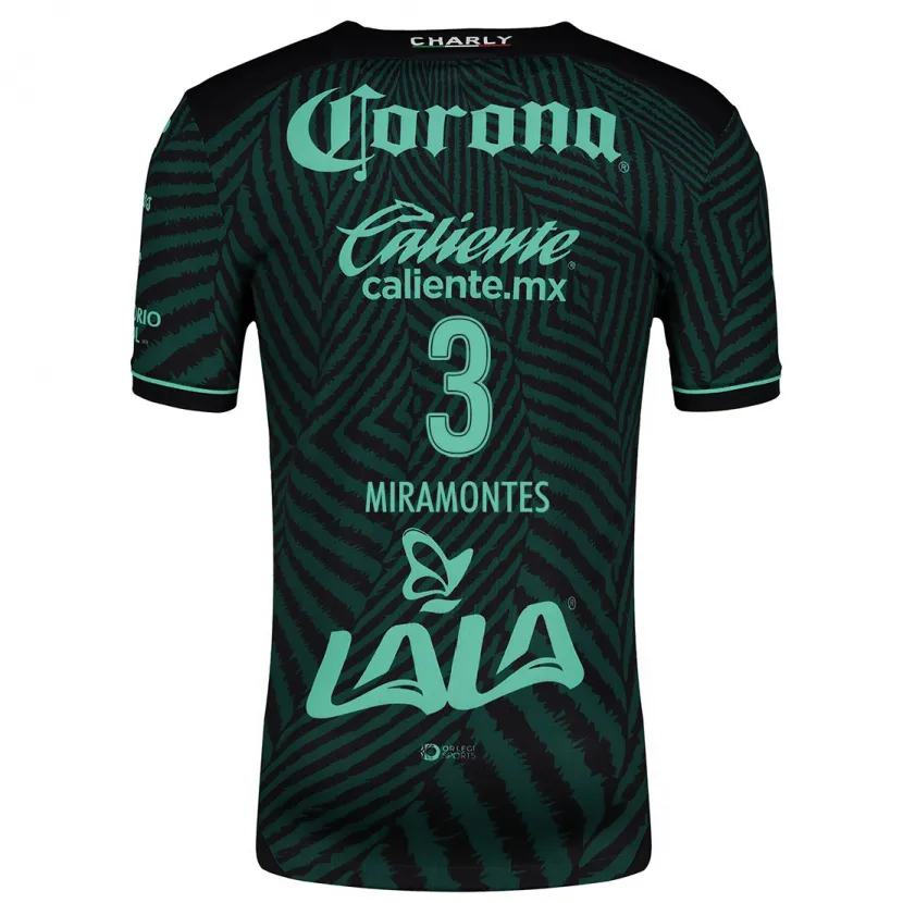 Danxen Hombre Camiseta Natalia Miramontes #3 Verde Negro 2ª Equipación 2024/25 La Camisa México