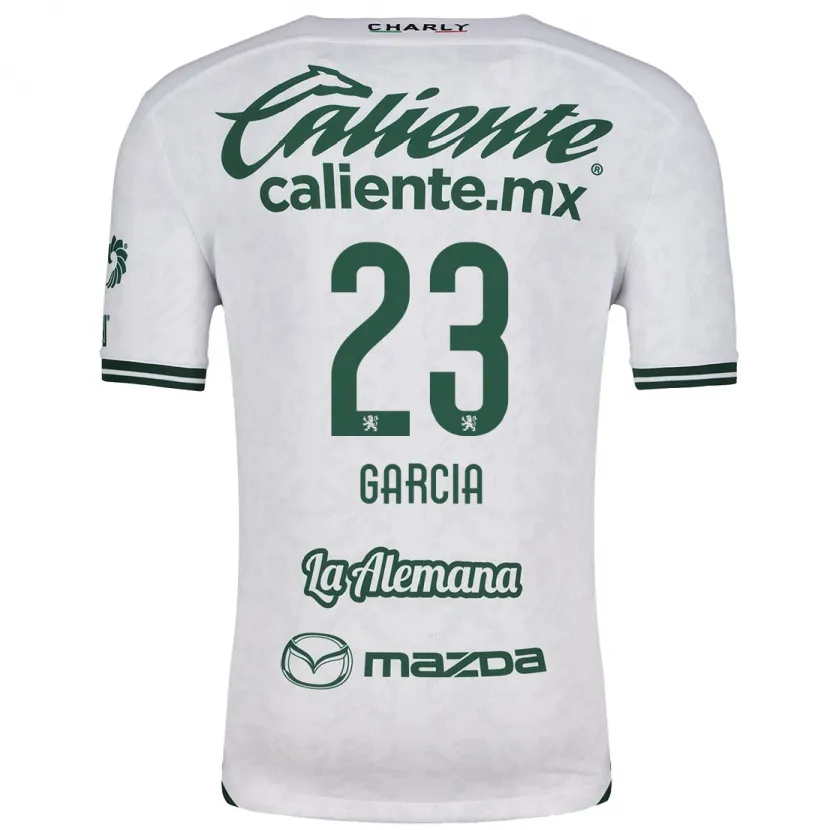 Danxen Hombre Camiseta Óscar García #23 Blanco Verde 2ª Equipación 2024/25 La Camisa México