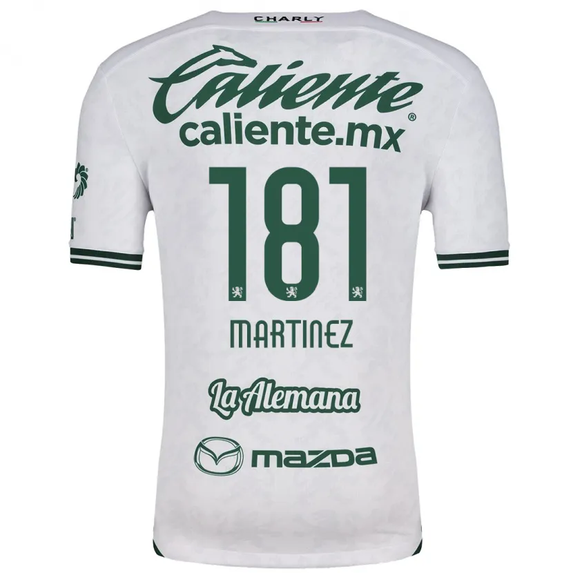 Danxen Hombre Camiseta Irving Martínez #181 Blanco Verde 2ª Equipación 2024/25 La Camisa México