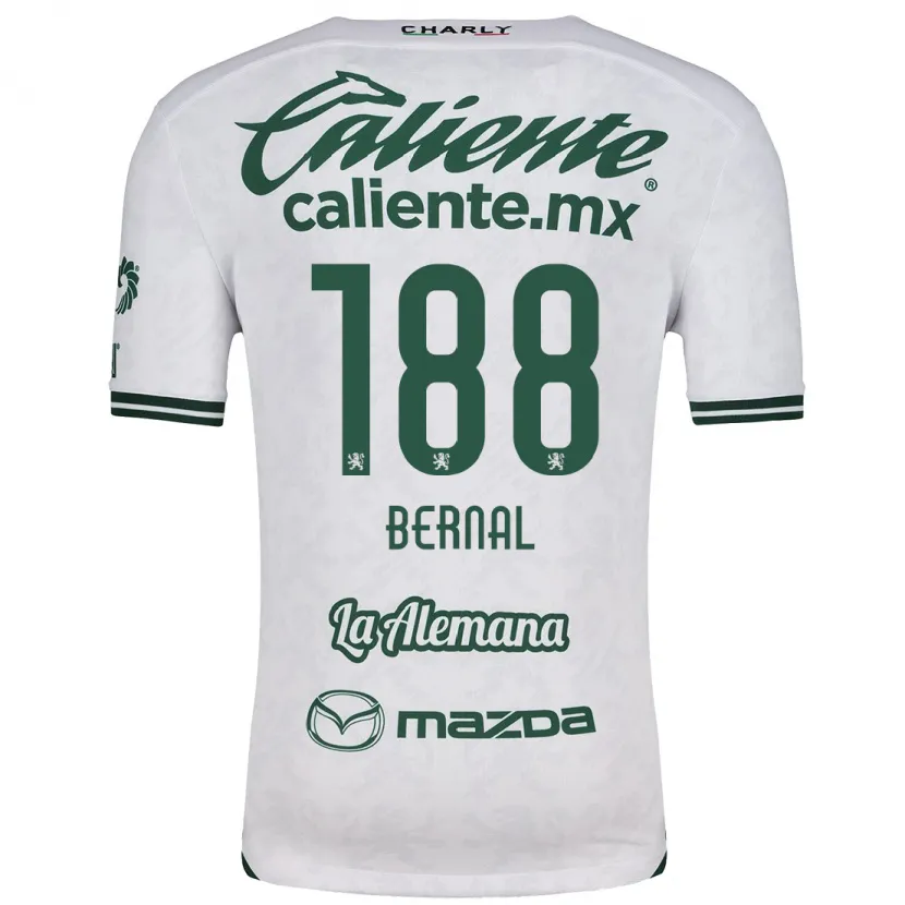 Danxen Hombre Camiseta Juan Bernal #188 Blanco Verde 2ª Equipación 2024/25 La Camisa México