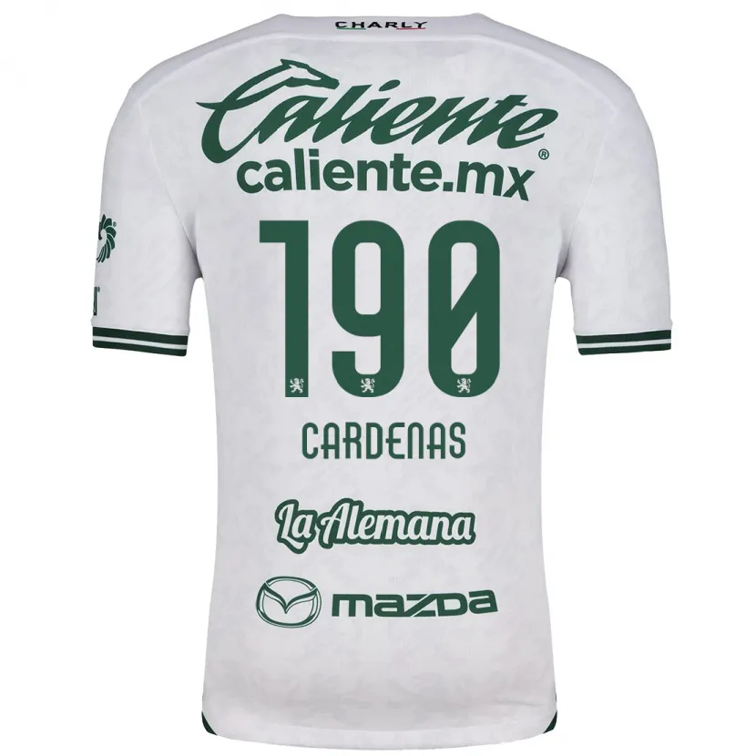 Danxen Hombre Camiseta Emilio Cárdenas #190 Blanco Verde 2ª Equipación 2024/25 La Camisa México