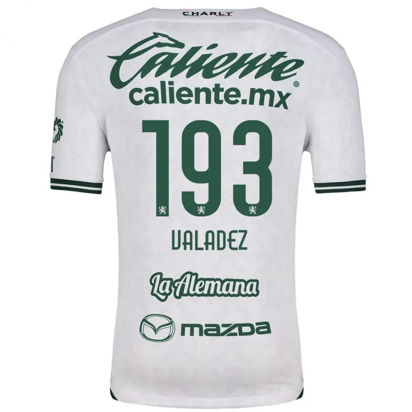 Danxen Hombre Camiseta Luis Valadez #193 Blanco Verde 2ª Equipación 2024/25 La Camisa México