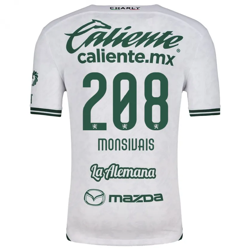 Danxen Hombre Camiseta Daniel Monsivaís #208 Blanco Verde 2ª Equipación 2024/25 La Camisa México