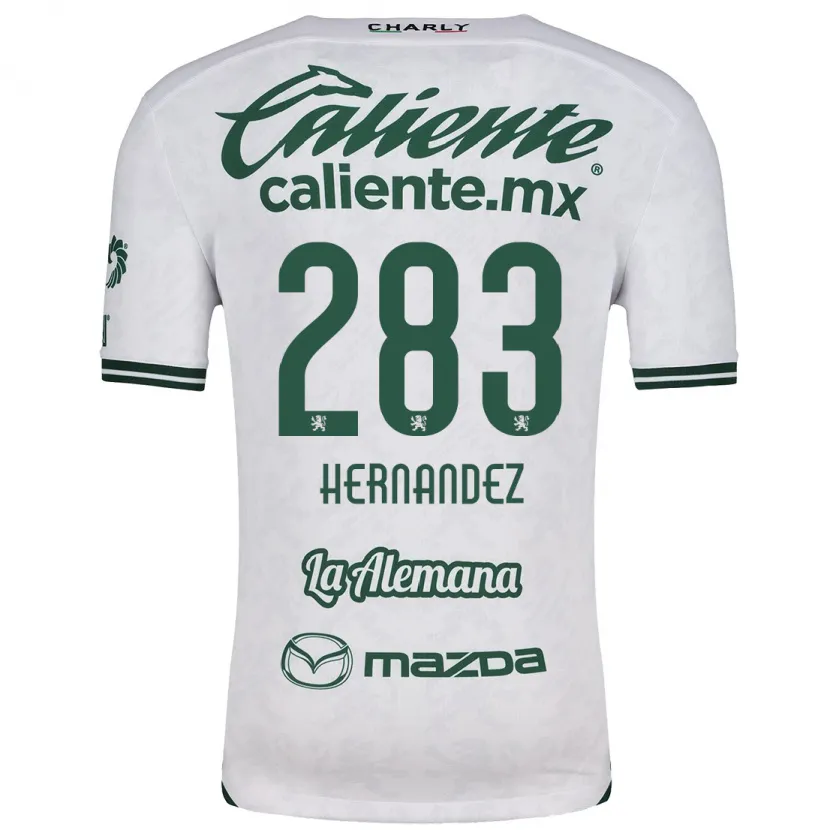 Danxen Hombre Camiseta Karin Hernández #283 Blanco Verde 2ª Equipación 2024/25 La Camisa México