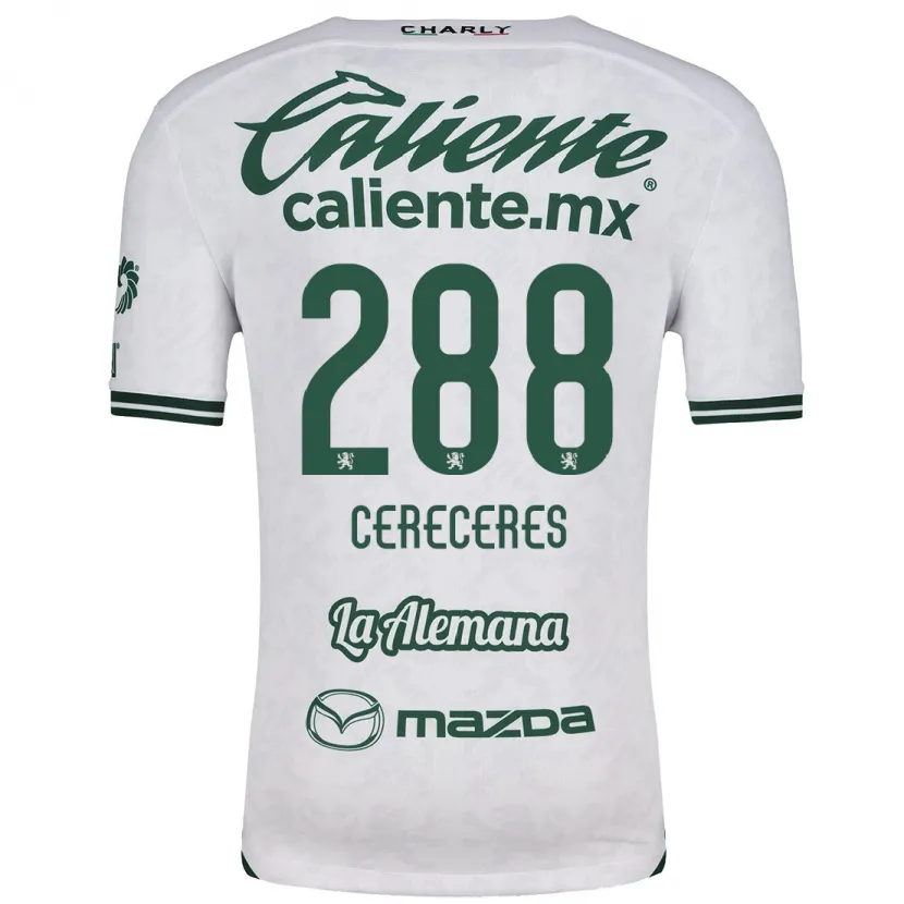 Danxen Hombre Camiseta Thomas Cereceres #288 Blanco Verde 2ª Equipación 2024/25 La Camisa México