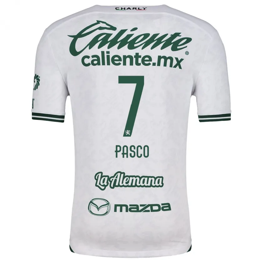 Danxen Hombre Camiseta Madeleine Pasco #7 Blanco Verde 2ª Equipación 2024/25 La Camisa México